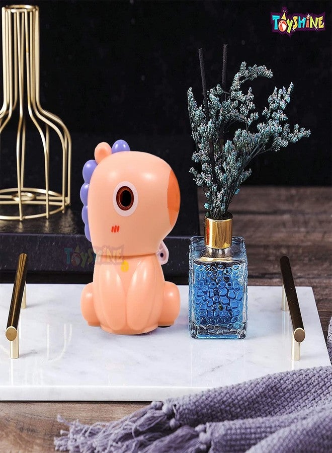 توي شاين مبراة أقلام رصاص يدوية لطيفة من توي شاين للأطفال والفنانين، مبراة أقلام رصاص يدوية محمولة - ديناصور، وردي - Image 4